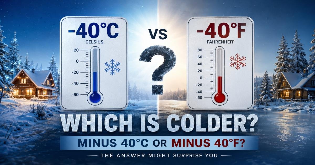 Which is Colder: Minus 40°C or Minus 40°F? The Real Answer Explained