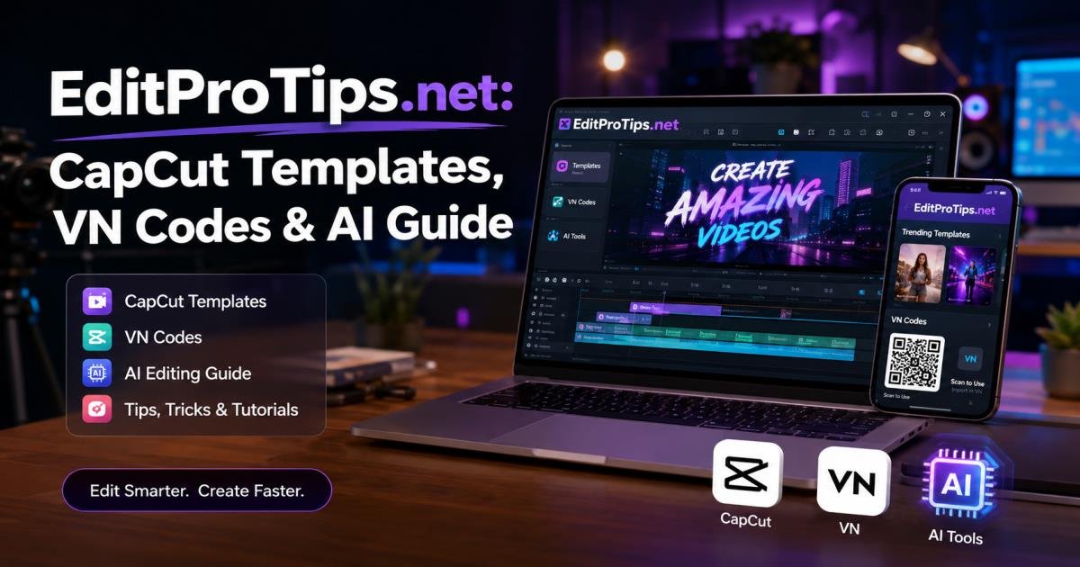 EditProTips. net: CapCut Templates, VN Codes & AI Guide